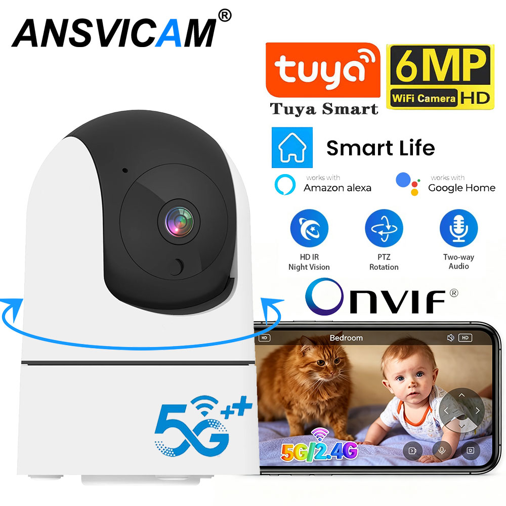 Smart Home Battery Camera Ezviz - 2K 6MP Mini 5G Wifi Tuya