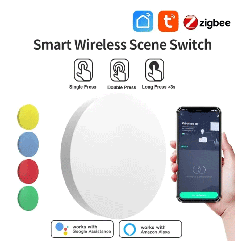 Tuya ZigBee Smart Wireless But - Smart Home Voice Assistant ulasan dan harga