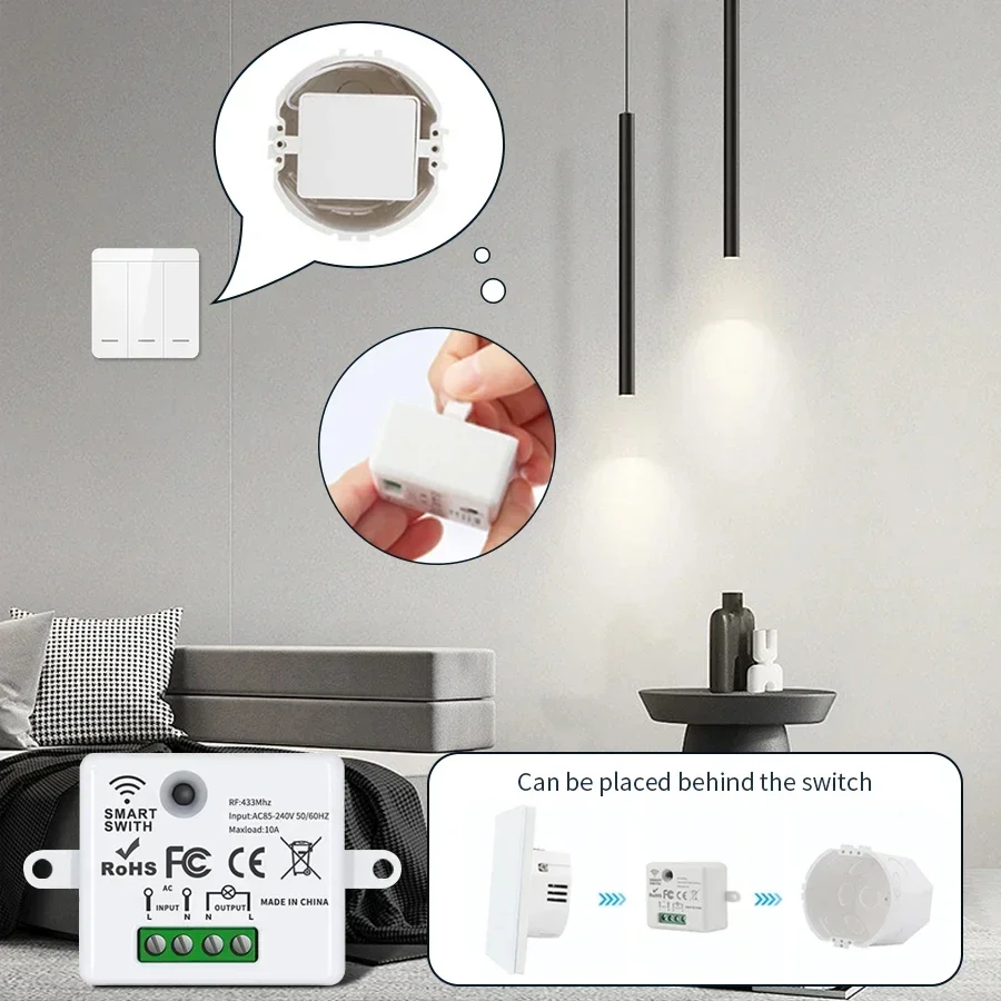 RF 433MHz Wireless Remote Cont - Smart Home Miniature ulasan dan harga