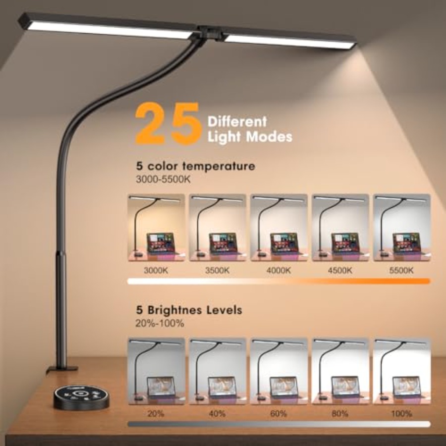 Led Desk Lamp for Office Home  - Smart Home Monitor ulasan dan harga