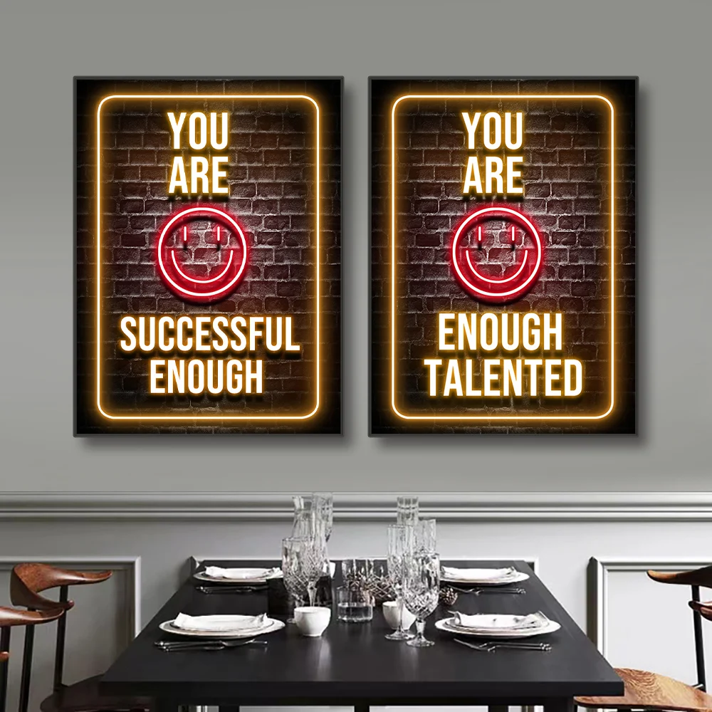 Neon Motivation Quotes Posters - Smart Home Quotes ulasan dan harga