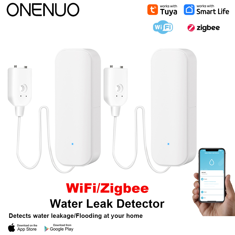 WiFi/Zigbee Water Sensor Tuya  - Wifi Water Sensor ulasan dan harga