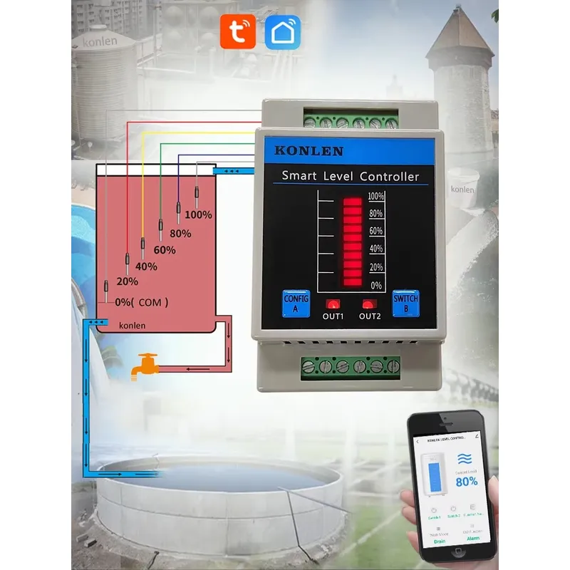 KONLEN Water Level Sensor WIFI - Wifi Water Sensor ulasan dan harga