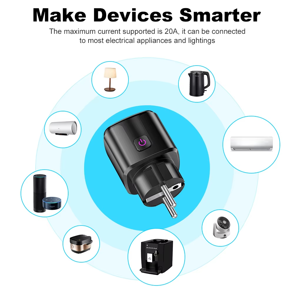 Smart Plug Smart Socket EU 20A - Smart Home Yandex ulasan dan harga