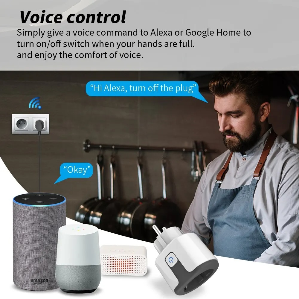 WiFi EU Smart Socket Plug Work - Smart Home Nest ulasan dan harga