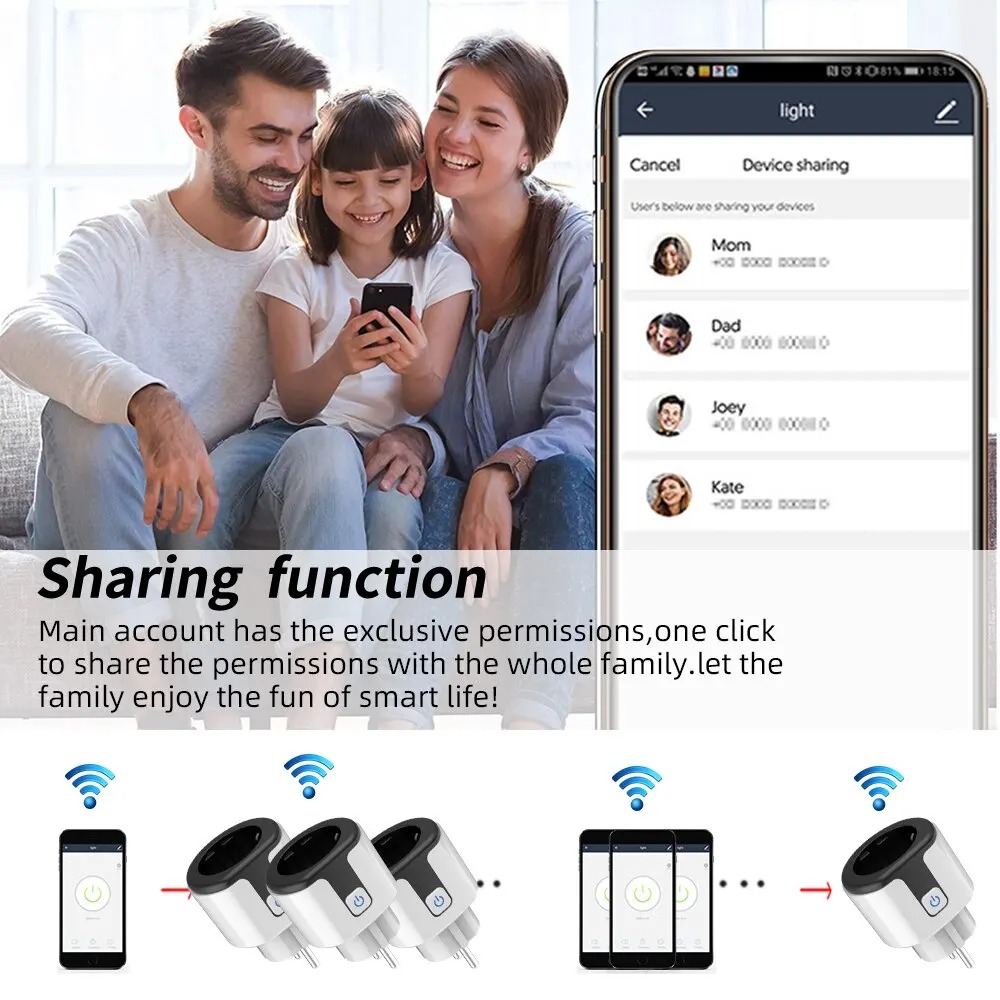 WiFi EU Smart Socket Plug Work - Smart Home Nest ulasan dan harga