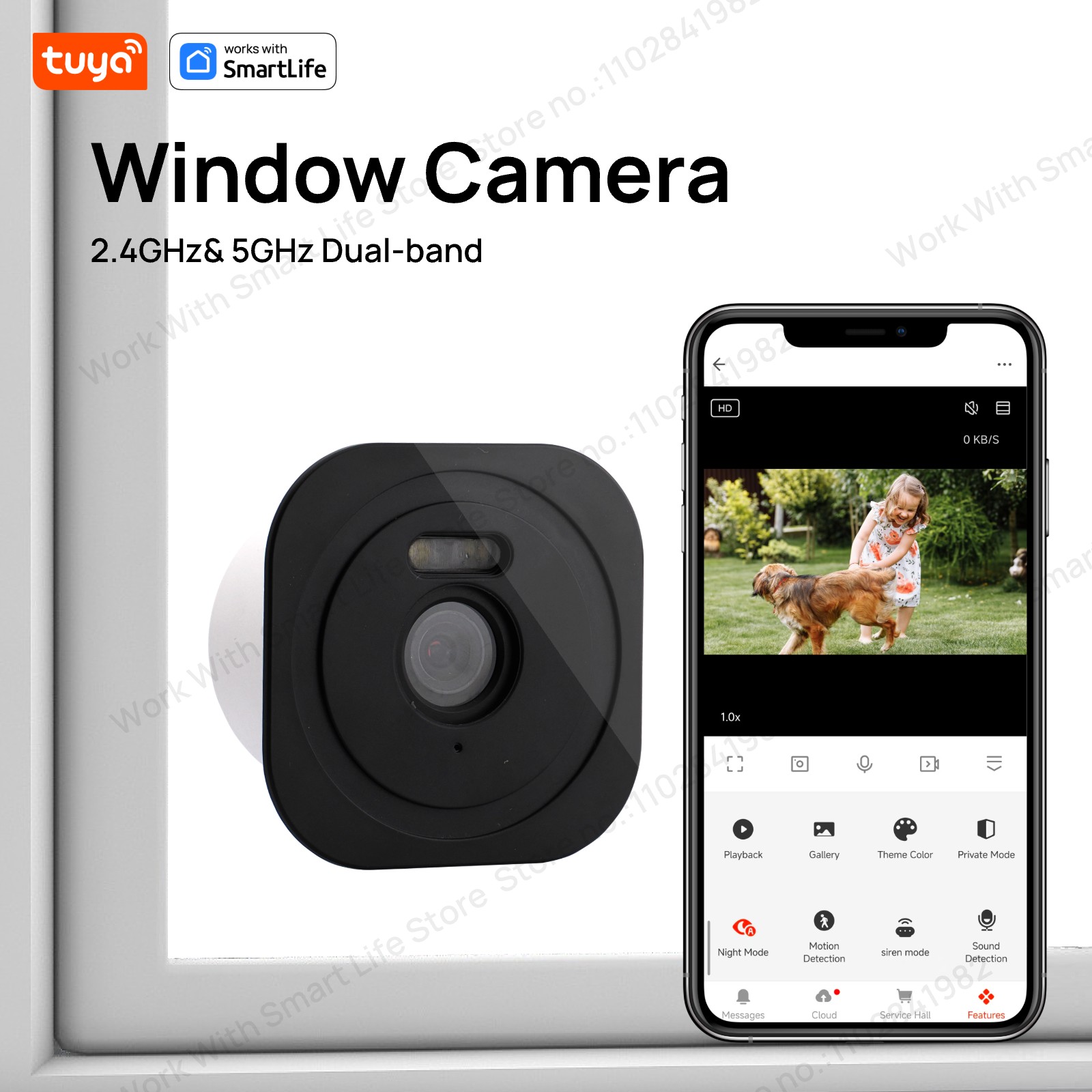3MP 2K Tuya Window Camera,2.4G - Smart Home Battery Camera Ezviz ulasan dan harga