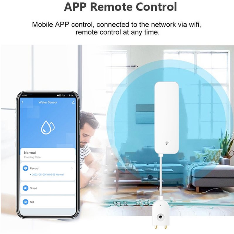 DTEN-Tuya WIFI Smart Water Lea - Wifi Water Sensor ulasan dan harga