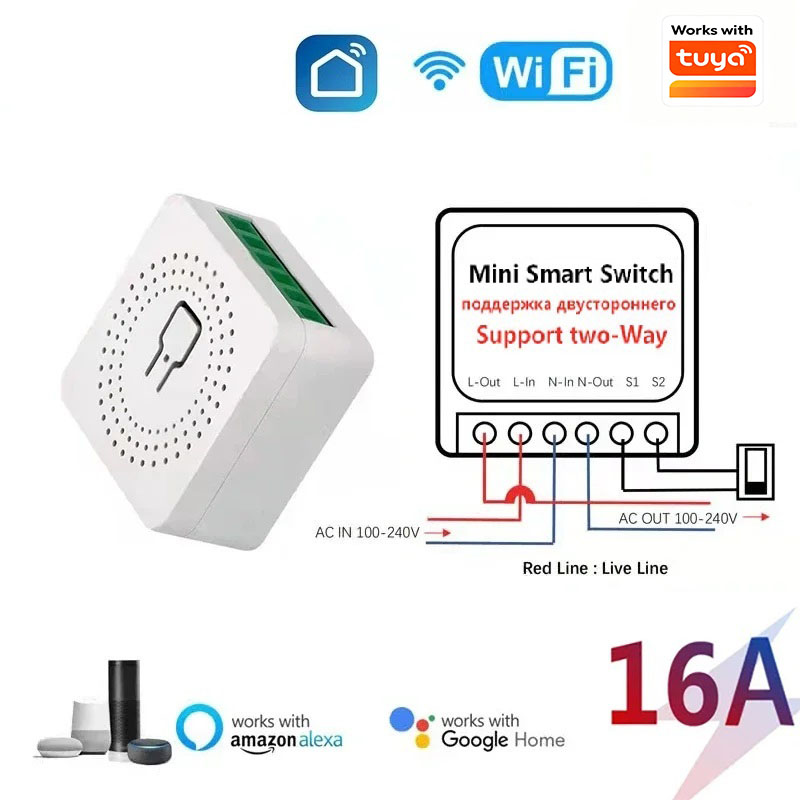16A WiFi Smart Switch DIY Work - Smart Home Miniature ulasan dan harga