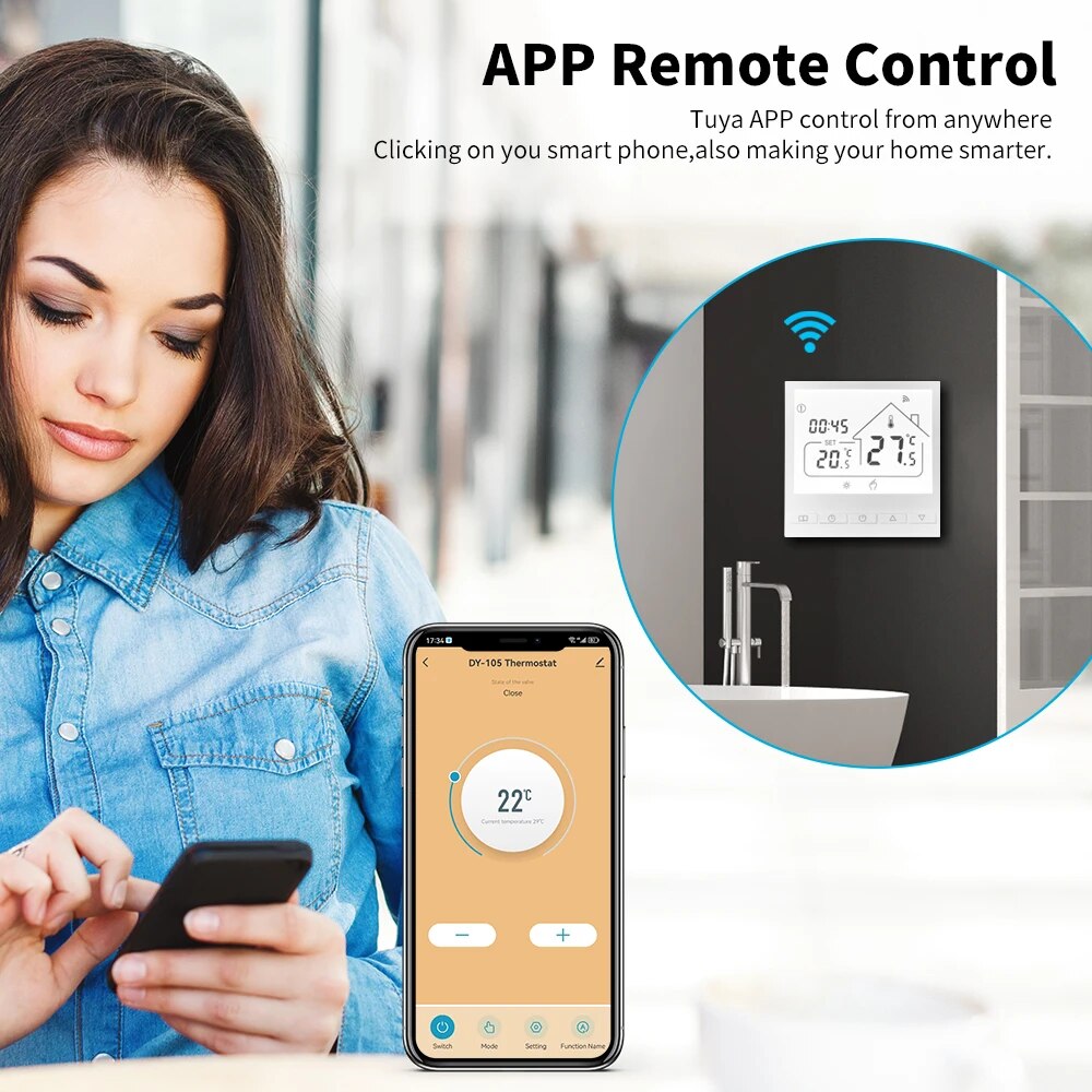 Tuya Smart WiFi Thermostat Wat - Smart Home Yandex ulasan dan harga