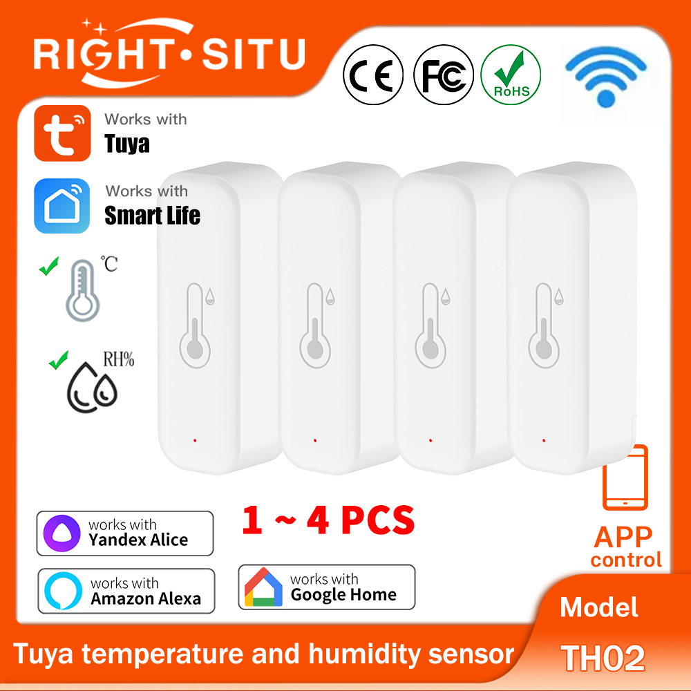 1~4pcs Tuya WiFi Temperature H - Smart Home Yandex ulasan dan harga