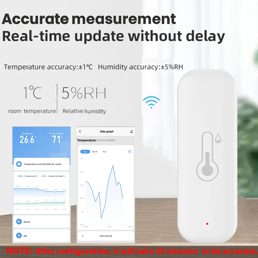 1~4pcs Tuya WiFi Temperature H - Smart Home Yandex ulasan dan harga