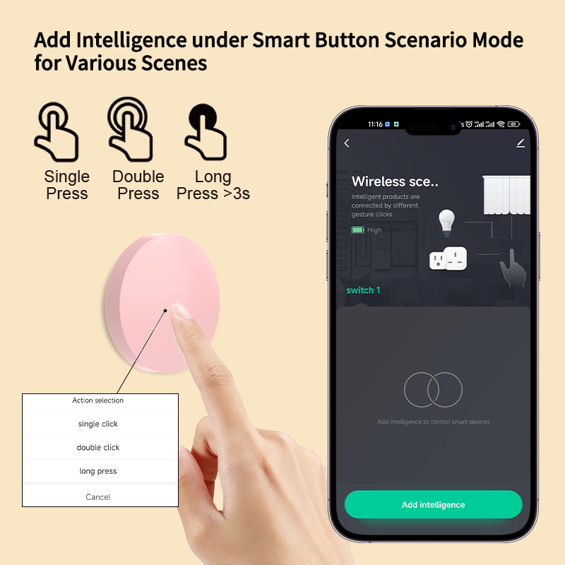 ZigBee Smart Wireless Button S - Smart Home Tools ulasan dan harga