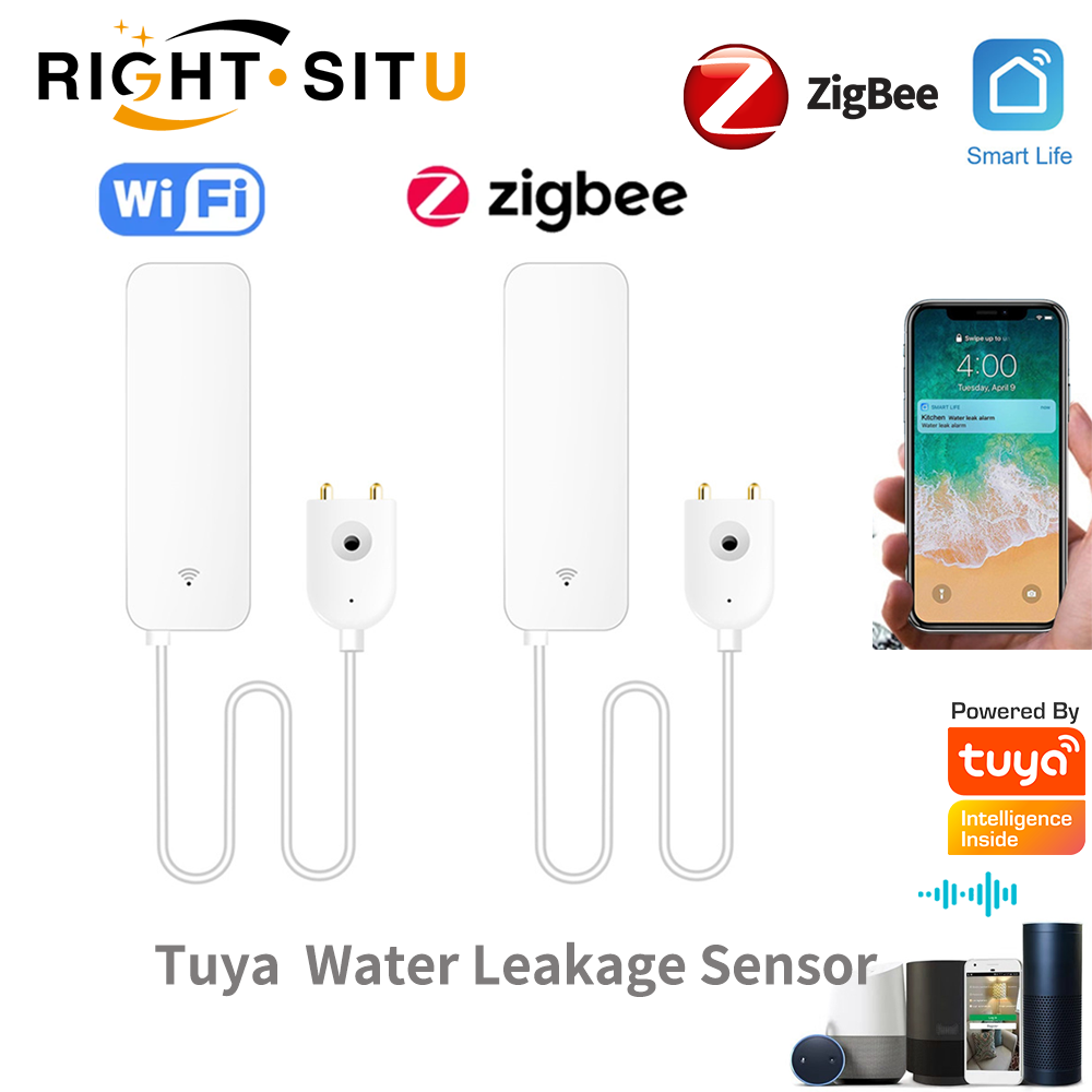 Tuya WiFi Water Leak Sensor, W - Wifi Water Sensor ulasan dan harga