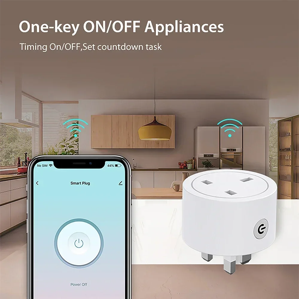 Zigbee Smart Plug 16A UK Socke - Smart Home Monitor ulasan dan harga