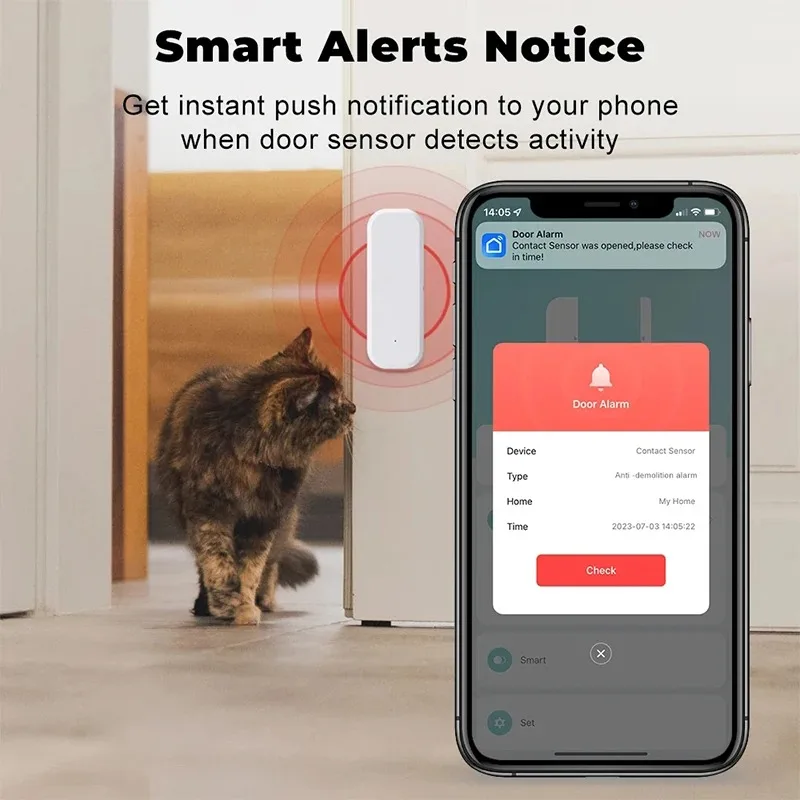 Tuya WiFi Smart Door Window Se - Smart Home Voice Assistant ulasan dan harga