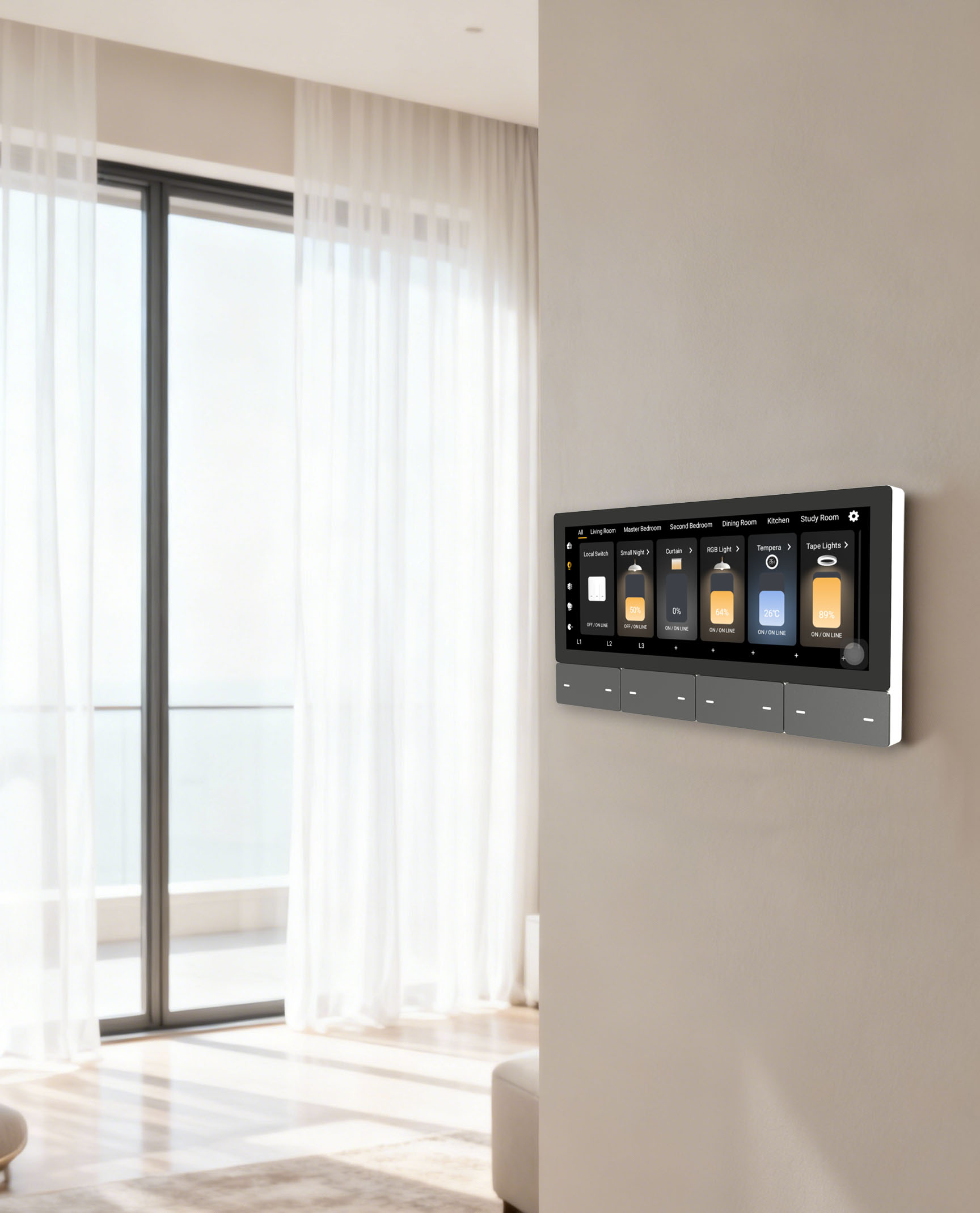 F5 Tuya UK Touch Screen Music  - Smart Home Control Panel ulasan dan harga