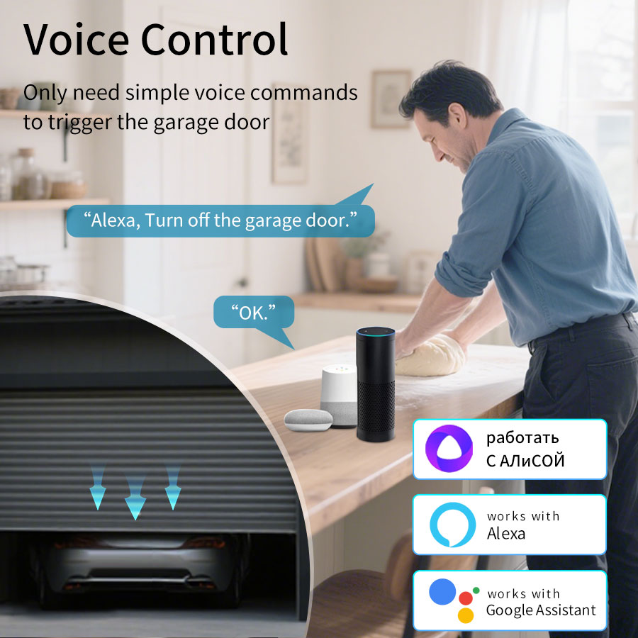 Tuya Smart WiFi or Zigbee Gara - Smart Home Voice Assistant ulasan dan harga