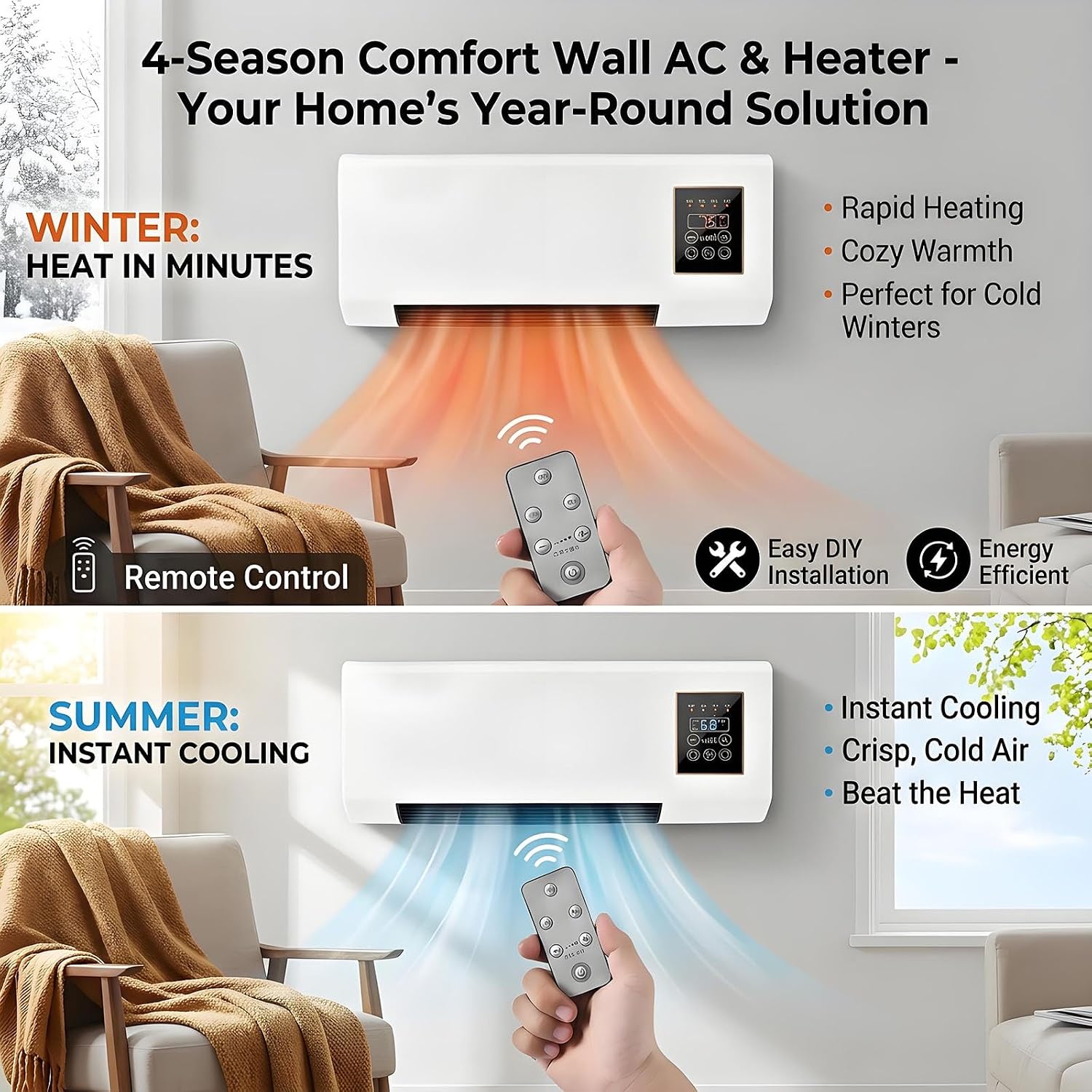 Portable Wall-Mounted Air Cond - Smart Bathroom Fan ulasan dan harga