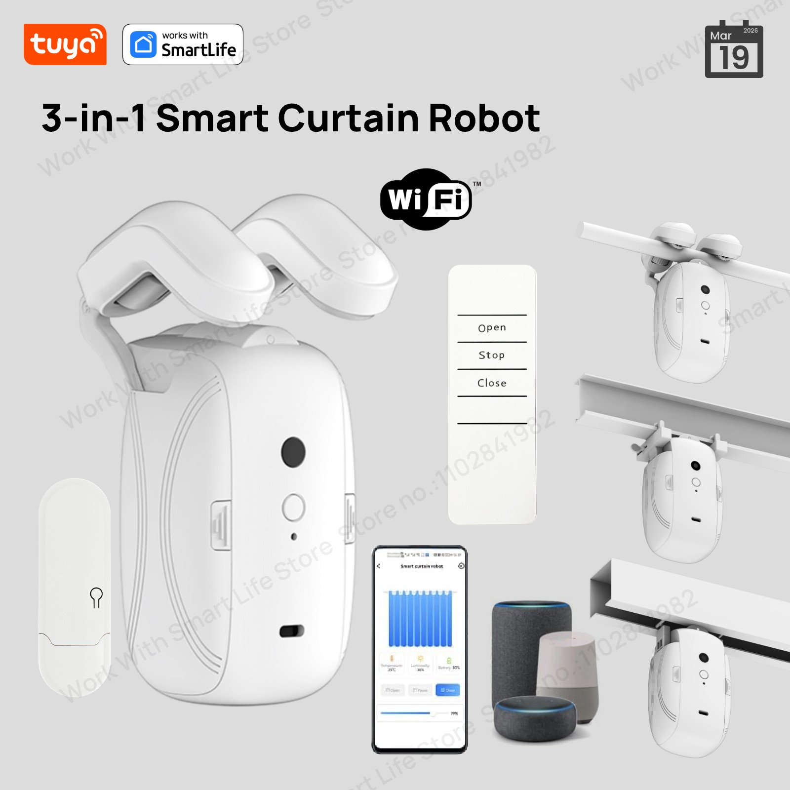 1/2PCS Tuya Smart WiFi Curtain - Smart Home Registration ulasan dan harga