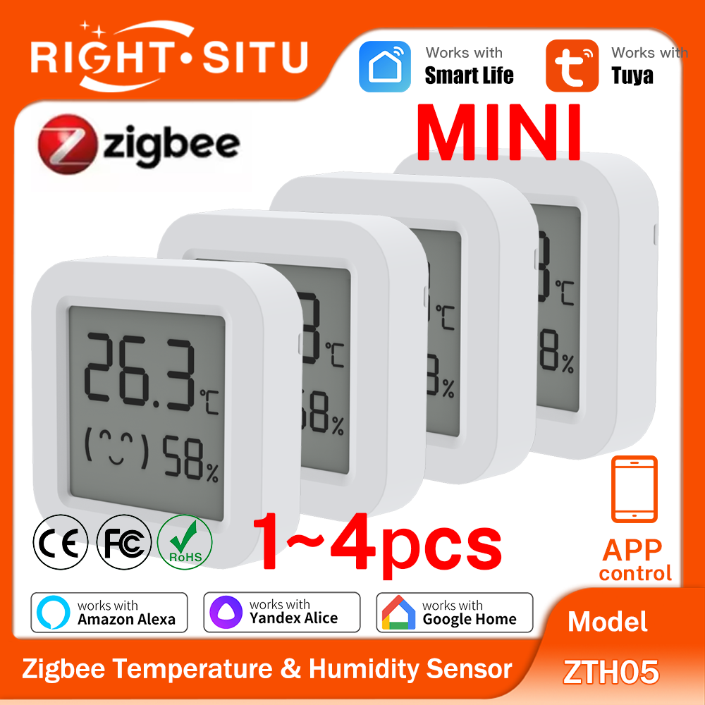 1~4PCS Zigbee 3.0 Temperature  - Smart Home Yandex ulasan dan harga