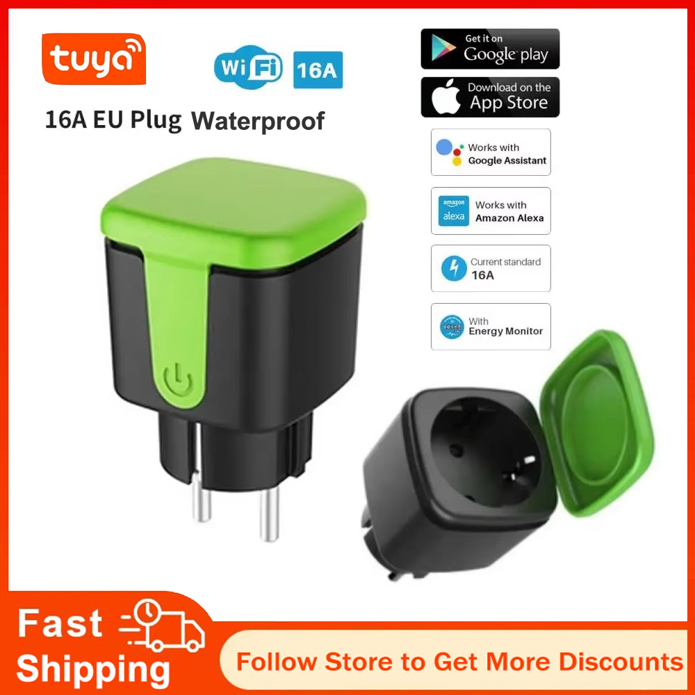 Tuya EU 16A WiFi Smart Waterpr - Smart Home Voice Assistant ulasan dan harga