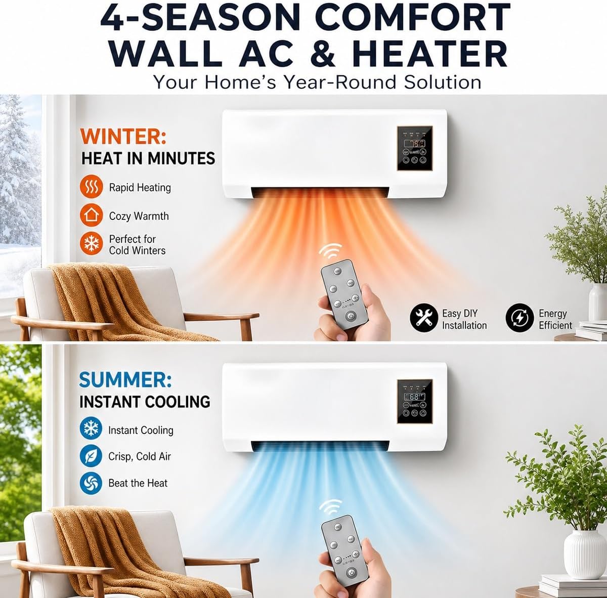 Portable Wall Mounted Air Cond - Smart Bathroom Fan ulasan dan harga