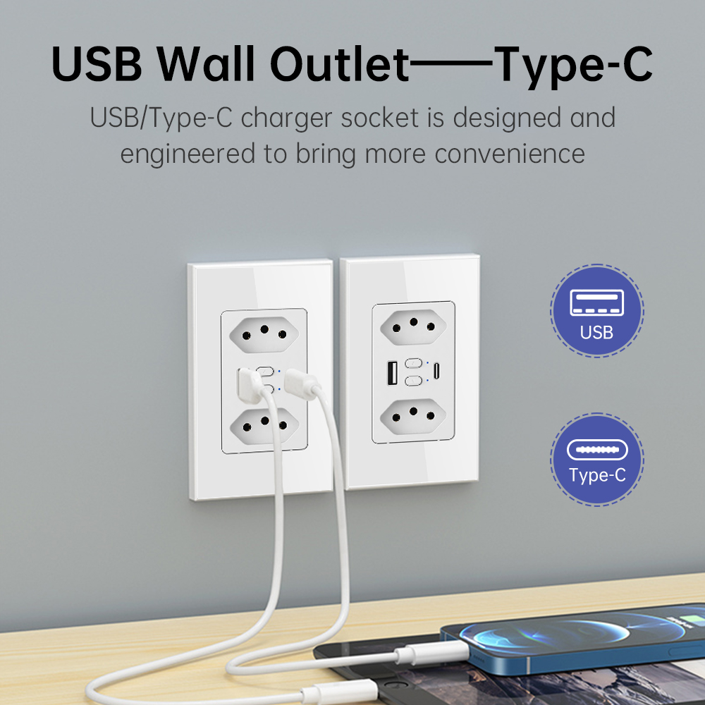 MANHOT Wifi Smart Brazil Socke - Smart Home Nest ulasan dan harga