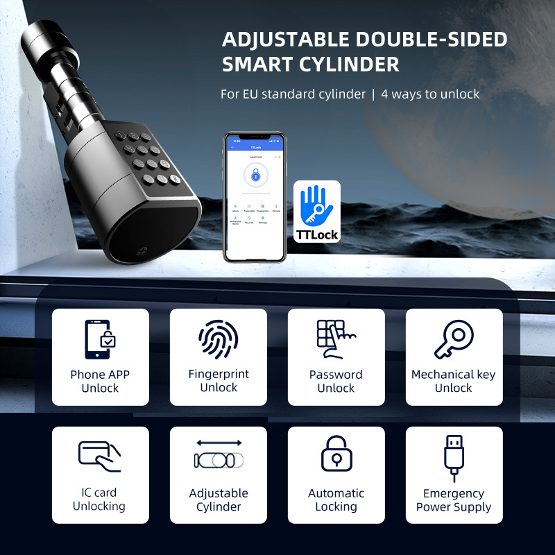 Smart Euro Cylindrical Door Lo - Smart Home Gateway ulasan dan harga