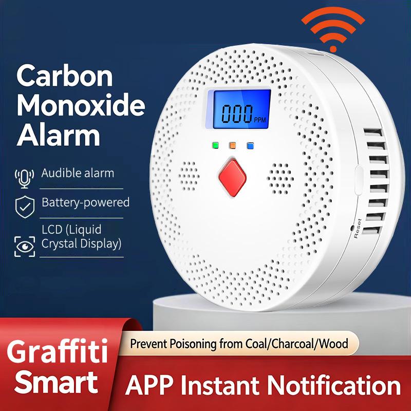 WiFi Smart Carbon Monoxide Det - Smart Home Monitor ulasan dan harga