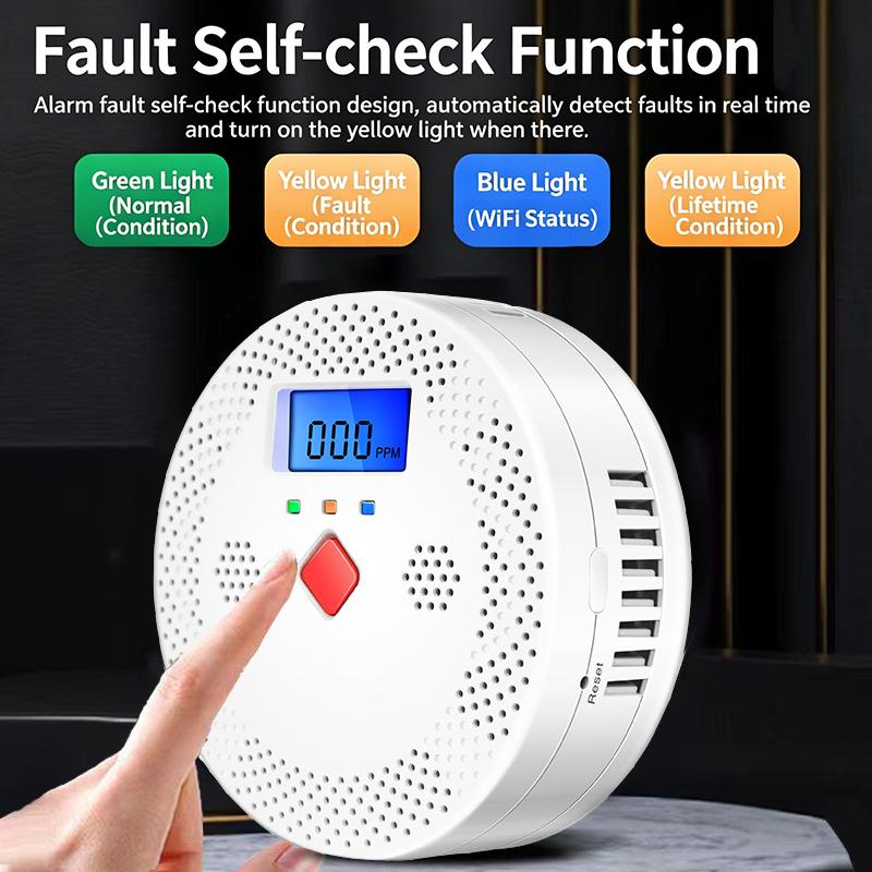 WiFi Smart Carbon Monoxide Det - Smart Home Monitor ulasan dan harga