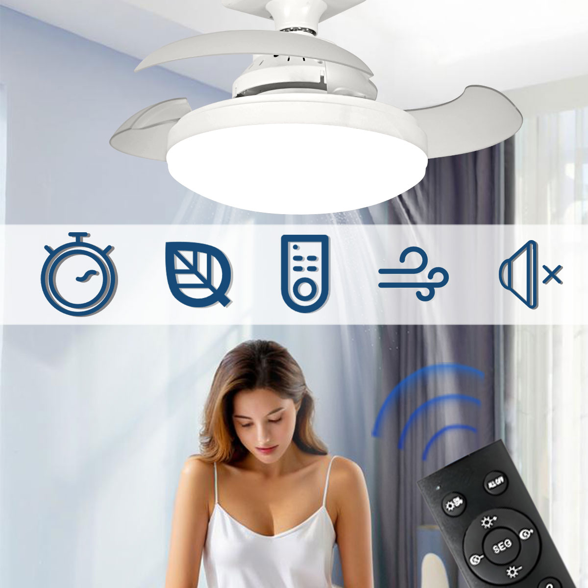 Three-Color Dimming LED E27 Ce - Smart Bathroom Fan ulasan dan harga
