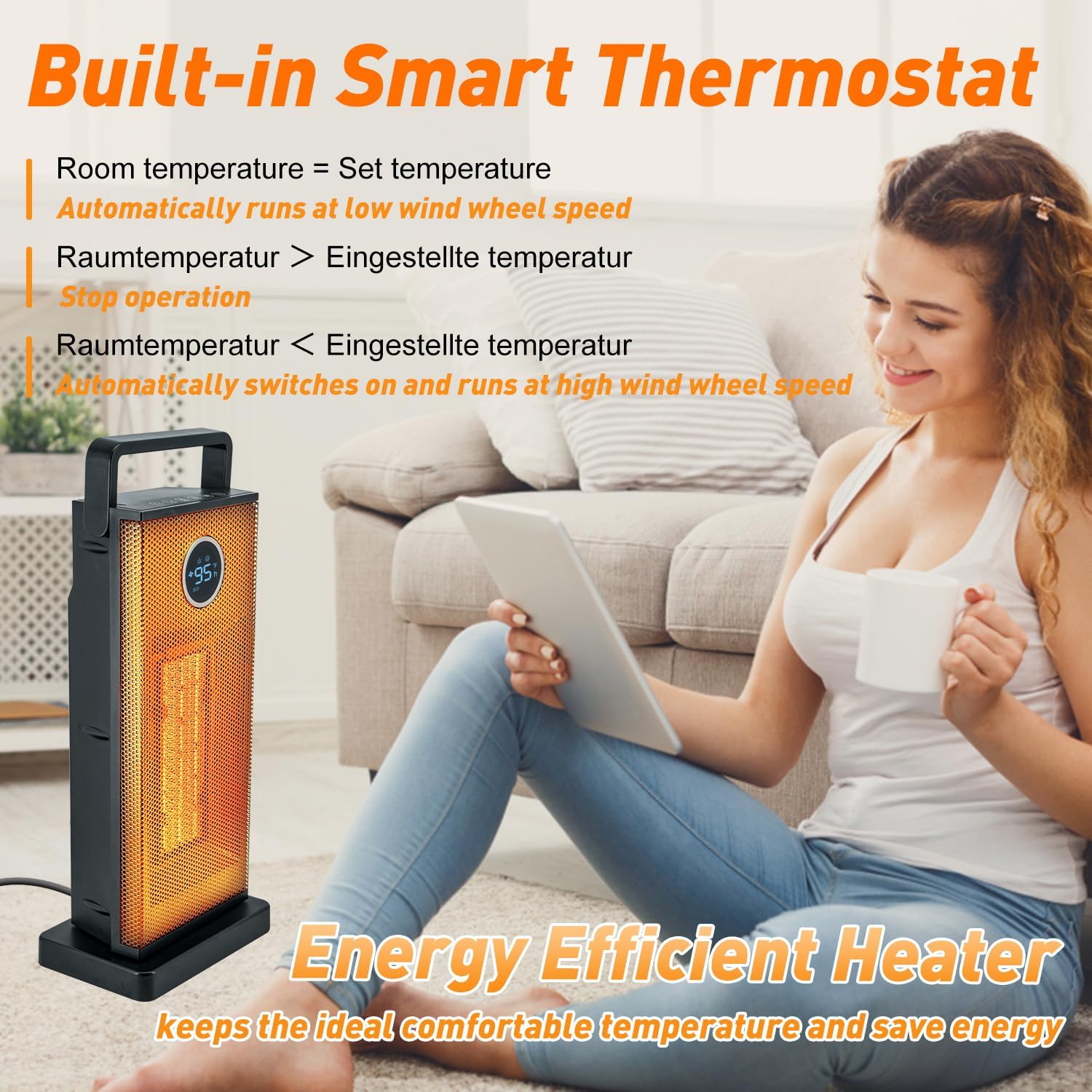 Room Heater 1500W Large Portab - Smart Bathroom Fan ulasan dan harga