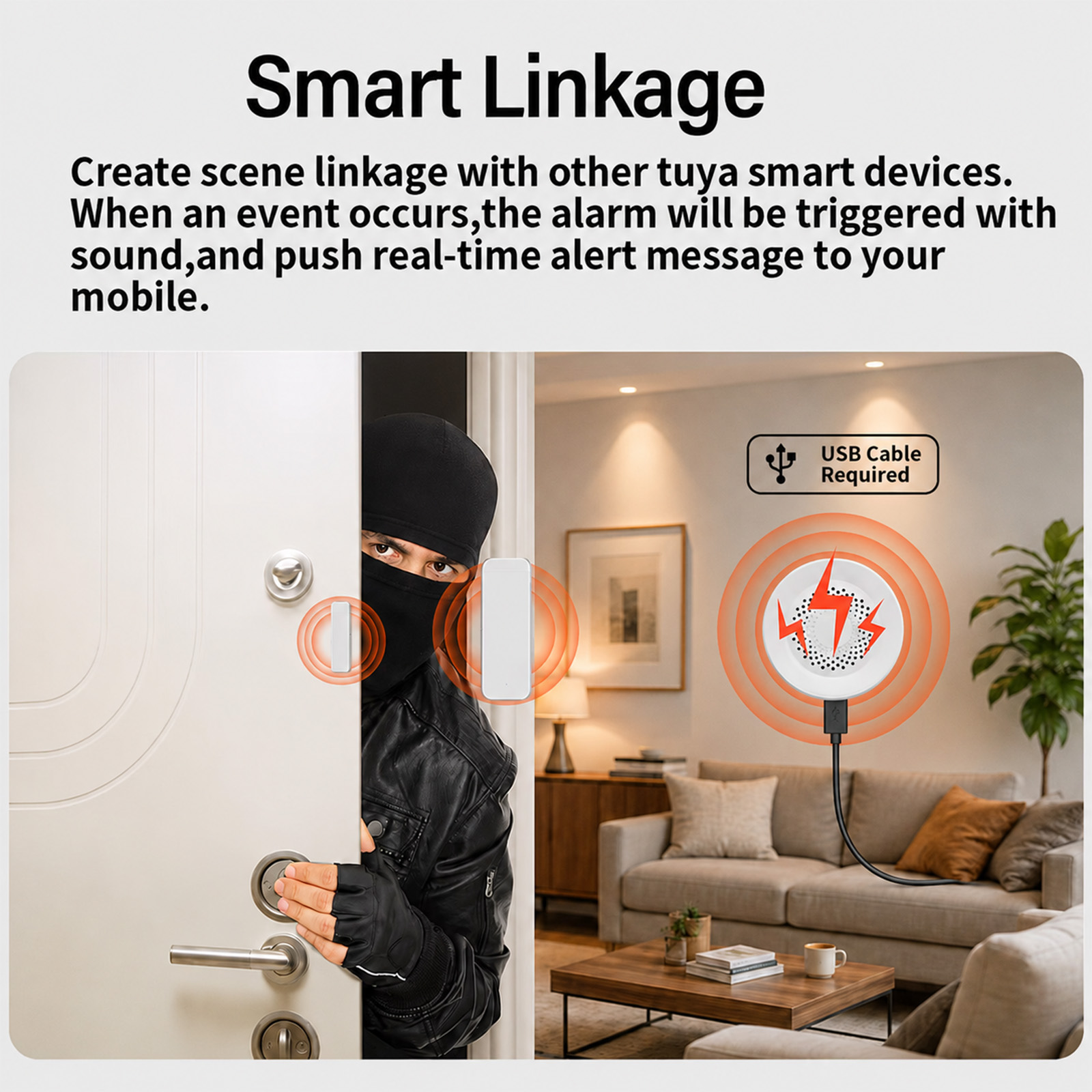 Tuya Zigbee Siren Alarm 100dB  - Smart Home Yandex ulasan dan harga