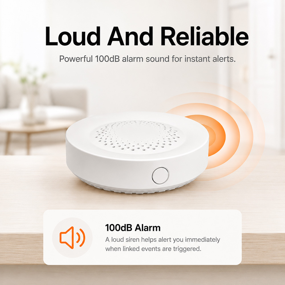 Tuya Zigbee Siren Alarm 100dB  - Smart Home Yandex ulasan dan harga