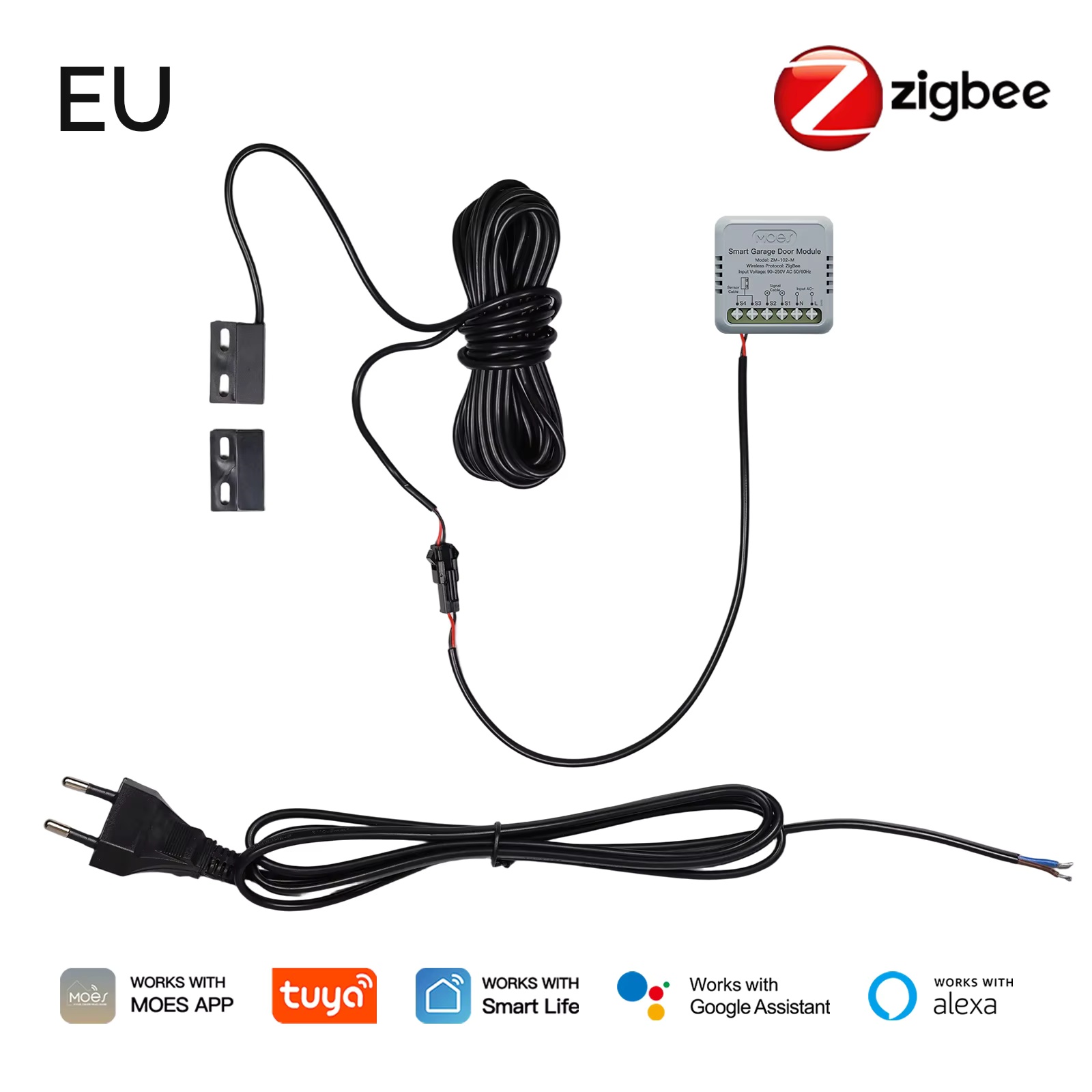 MOES Zigbee Garage Door Contro - Smart Home Voice Assistant ulasan dan harga