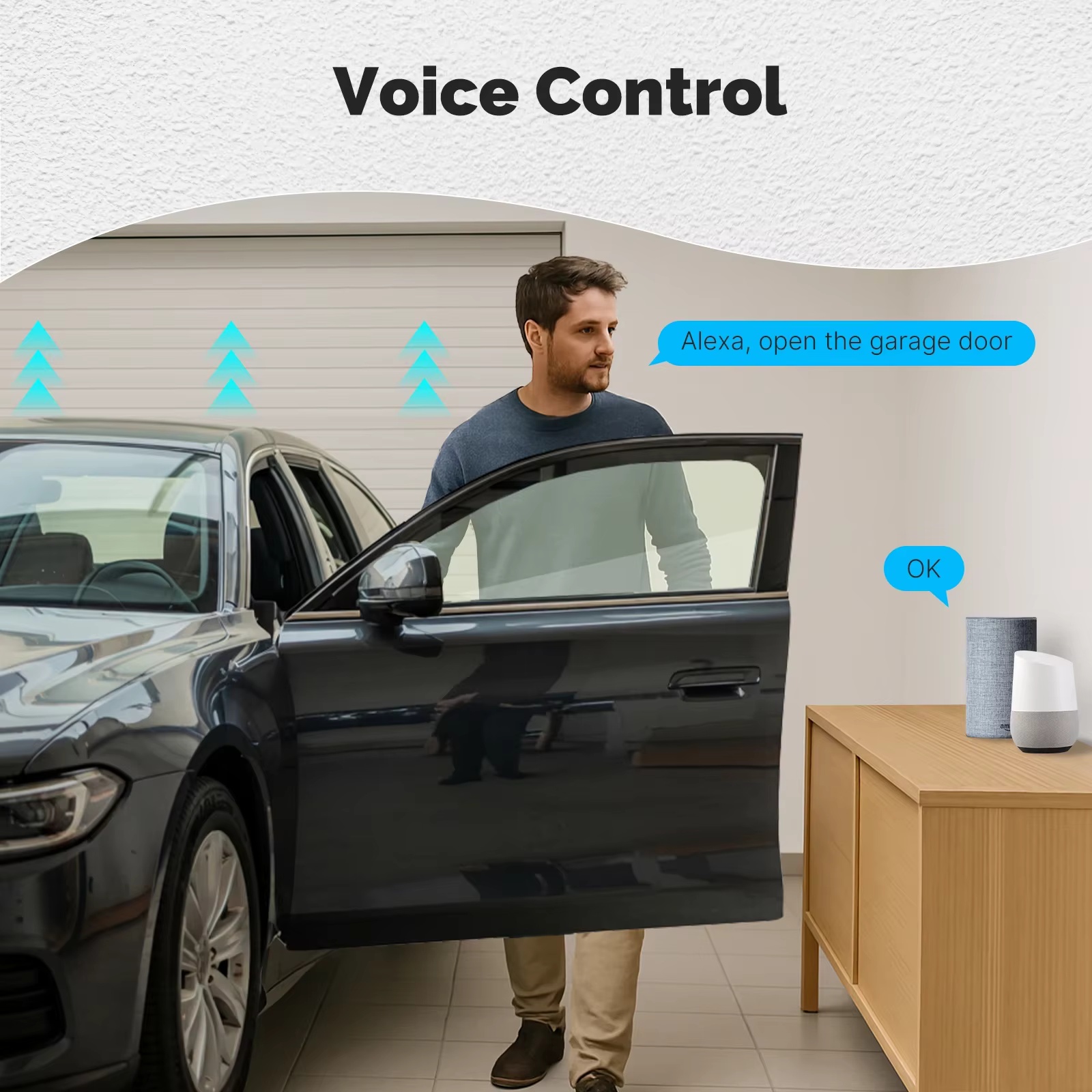 MOES Zigbee Garage Door Contro - Smart Home Voice Assistant ulasan dan harga