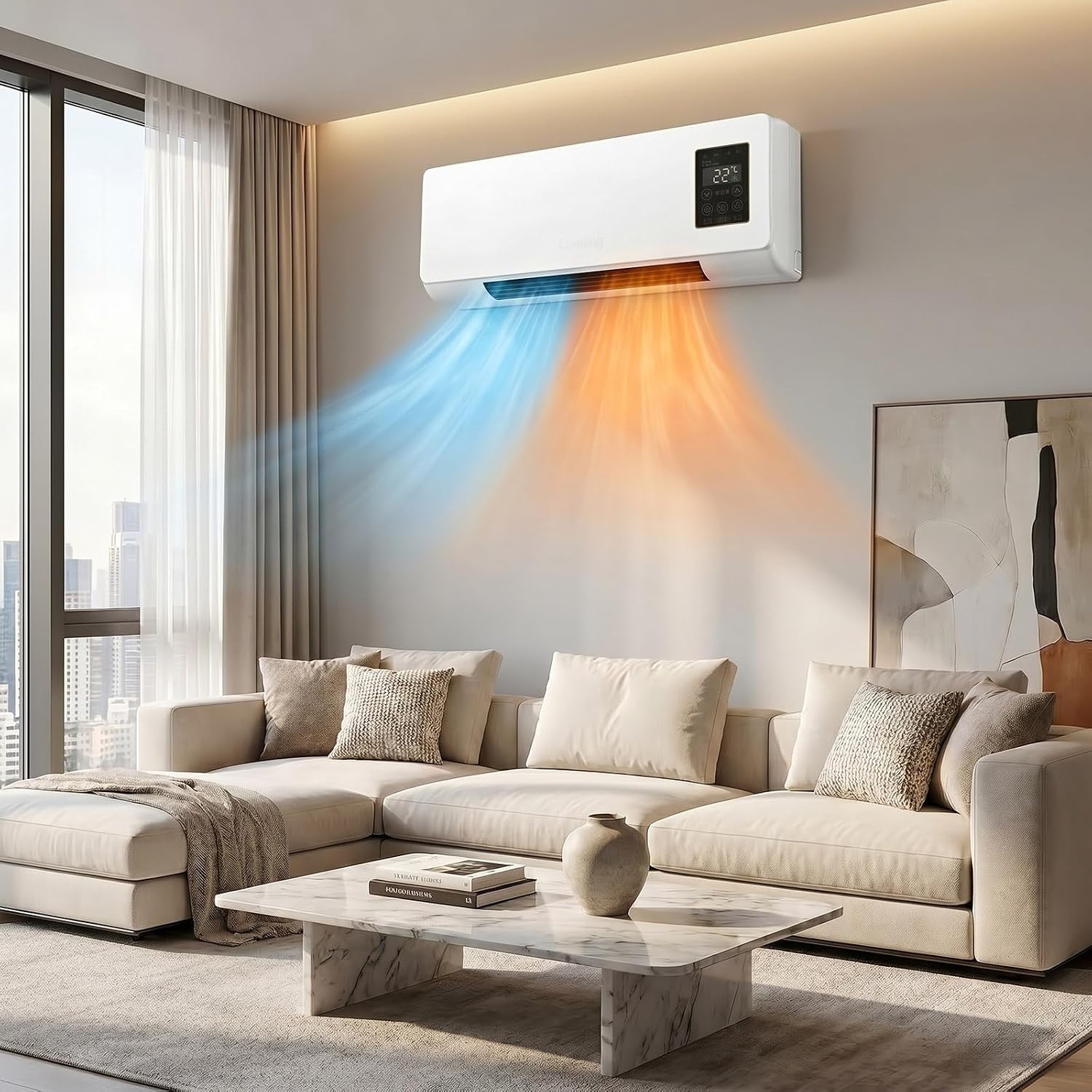 1800W Wall Mounted Air Conditi - Smart Bathroom Fan ulasan dan harga