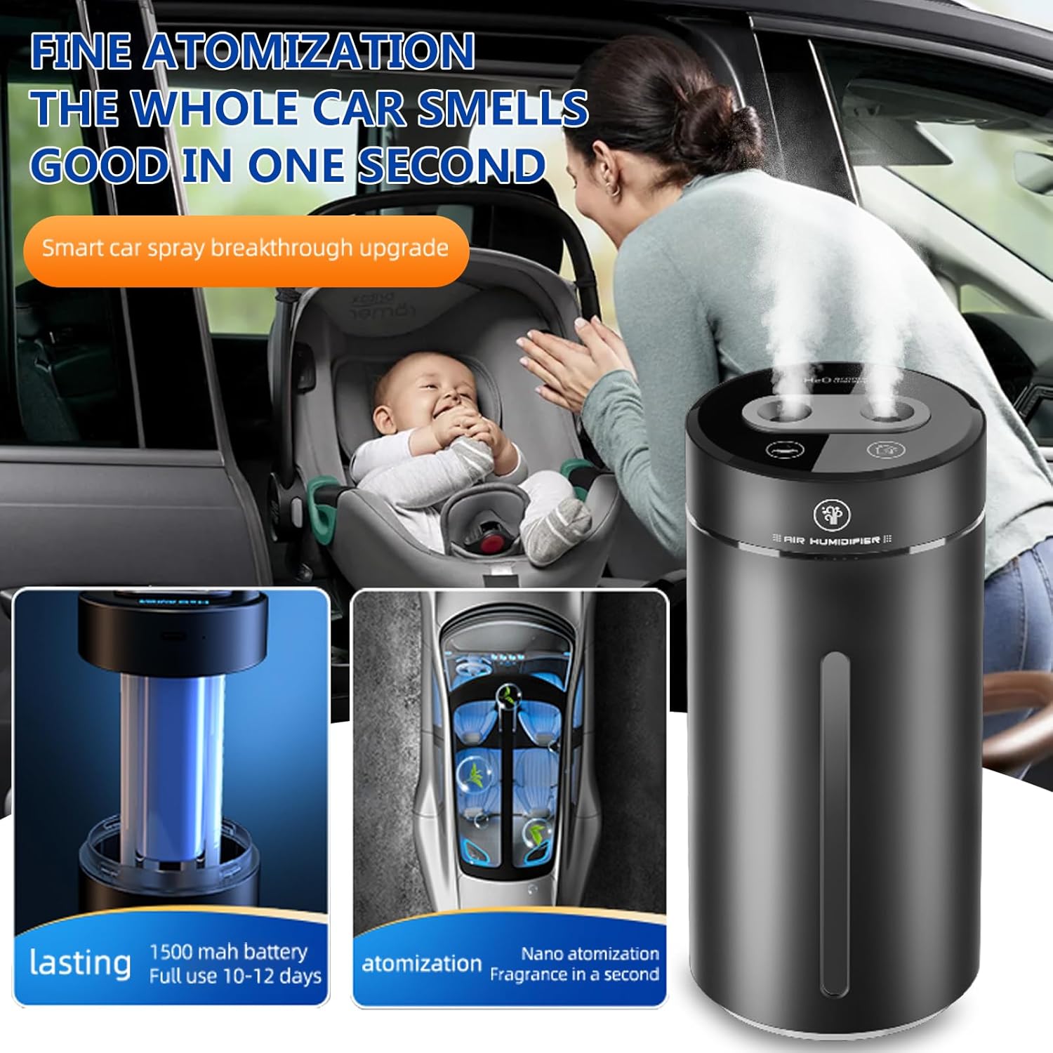Smart Car Air Freshener,Car Ai - Smart Humidifier ulasan dan harga